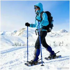 vidaXL 3 in 1 Schneeschuhe Blau L