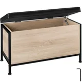 Tectake Polsterbank Calico Braun 81,5 x 41,5 x 50,5 cm