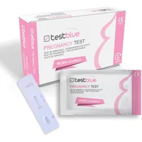 TestBlue Schwangerschaftstest Kassette – 5 hCG Tests mit Hoher Empfindlichkeit | Frühtest mit Schnellem und Zuverlässigem Ergebnis | Einfach Abzulesen