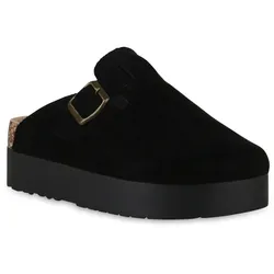 Damen Pantoffeln in Schwarz