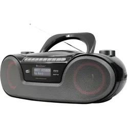 Soundmaster SCD8300SW tragbares Digitalradio CD-Player Hörbuchfunktion Bluetooth DAB+ UKW-Radio USB/SD-Anschluss Kopfhöreranschluss Wecker