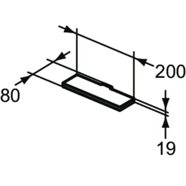 Ideal Standard Mirror & Light LED-Leuchte T2908AA Compact, 200 x 19 x 80 mm