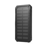 Solar Power Bank, bietet Zwei USB-Anschlüsse Power Bank Case für Reisen im Freien für Zuhause für die Schule(Schwarz)