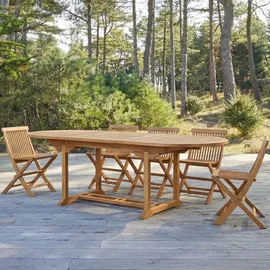 Tikamoon Gartentisch Oval 180 x 75 x 100 cm Braun/Silber