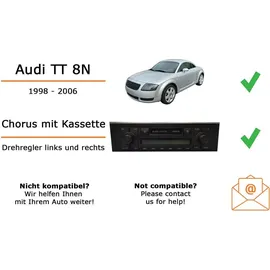 JUST SOUND best choice for caraudio Autoradio Einbaupaket JVC KD-DB922BT für Audi TT 8N Chorus Bluetooth Telefonieren Audiostreaming