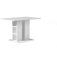 Homexperts Säulentisch MULAN 70 x 110, H 75 cm weiß 6 Sitzplätze Rechteckig