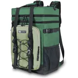 Kühlrucksack 30L Kühltasche Rucksack Groß Faltbar, 40 Dosen Kühl Rucksack Gross Thermo Rucksack Isolierte Rucksack mit Kühlfach Kühlrucksäcke Einkaufsrucksack für Strand/Picknick/Camping/BBQ/Ausflüge