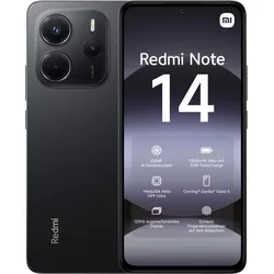 XIAOMI Smartphone "Redmi Note 14", schwarz, 128 GB, Mobiltelefone