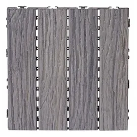 Mendler WPC Bodenfliese HWC-E19 antik-braun 30 x 30 cm 11 St.