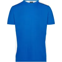 James & Nicholson Herren Workwear T-Shirt Kontrast - blau,