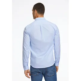 Lindbergh Businesshemd "Oxford-Hemd (Langarm) Slim Fit", Herren, Gr. XL, Normalgrößen, blau (lt blau mix), Obermaterial: 97% Baumwolle, 3% Elasthan, Hemden