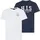 H.I.S. T-Shirt H.I.S "2er Pack T-Shirts mit Logodrucken für Jungen", Jungen, Gr. 152/158, bunt (marine, weiß), Single Jersey, Obermaterial: 100% Baumwolle, bedruckt, Basic, Rundhals, Shirts T-Shirt, Basic Schnitt, kurze Ärmel, bedruckte Optik, Logodrucke