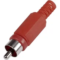TRU Components 1567394 Cinch-Steckverbinder Stecker, gerade Polzahl: 2 Rot
