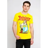 LOGOSHIRT T-Shirt "Asterix und Obelix", Herren, Gr. XS, gelb, 100% Baumwolle, bedruckt, normal, Rundhals, Shirts T-Shirt, mit kultigem Frontprint