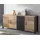 Home Affaire Olin WM Sideboard 192 cm Schwarz Matt Kunststoff/Metall/Holzwerkstoff