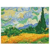 Diamond Dotz 2524425 - Diamond Painting Weizenfeld mit Zypressen (Van Gogh)