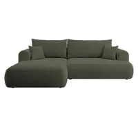 Selsey Ecksofa, Olivgrün, Textil, L-Form, Ottomane links, 260x165 cm, Wohnzimmer, Sofas & Couches, Wohnlandschaften, Ecksofas