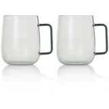 AdHoc Teegläserset, Grau, Glas, 2-teilig, 12.5 cm, Kaffee | Tee, Tassen, Teetassen