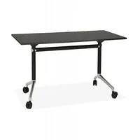 KADIMA DESIGN Klappschreibtisch FLEXO Schwarz Holz Metall | Mobiler