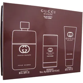 GUCCI Guilty Pour Homme Eau de Toilette 90 ml + Deo Stick 75 ml + Shower Gel 50 ml Geschenkset 1