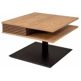 58 aufm Kessel COUCHTISCH höhenverstellbar Clare 70x49x70 Furnier Schwarz/Wildeiche | Gr.: onesize
