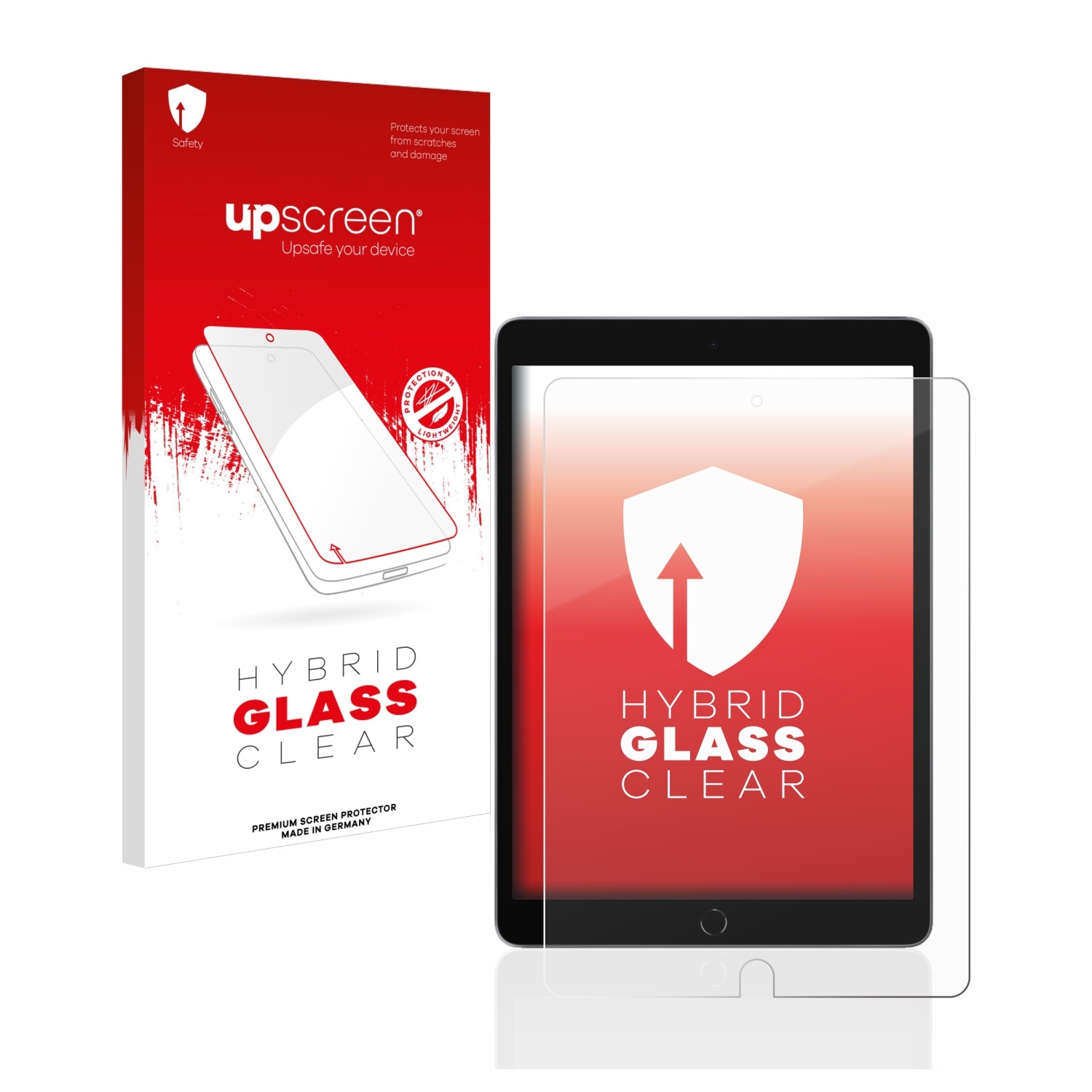 upscreen Hybrid Glass Clear Premium Panzerglasfolie für Apple iPad 10.2" WiFi 2021 (9. Gen.)