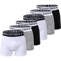 Jack & Jones, Herren, Unterhosen, Boxershort Casual Stretch, Grau, (XL, 6er Pack)