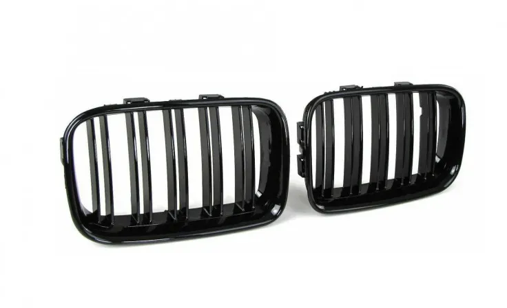 Doppelte Nierengitter für BMW E36 (vor dem Facelift), schwarz, hochglänzend lackiert
