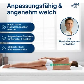 AM Qualitätsmatratzen Basic Komfortschaum-Topper 200 x 200 cm Weiß
