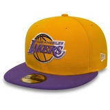New Era - NBA Los Angeles Lakers Basic 59Fifty Cap - Yellow-Purple Größe 7 1/4