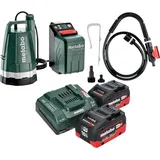 Metabo Metabo, TPF 18 LTX 2200 Akku Tauch- und Regenfasspumpe 18 V 2200 l/h + 2x LiHD Akku 10,0 Ah + Ladegerät