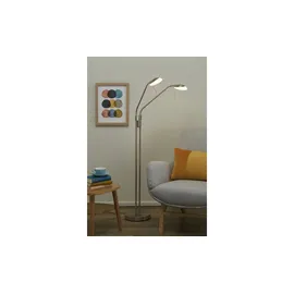 Fischer-Honsel LED-Stehleuchte 40074 160,0 cm Silber/Weiß