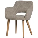 Woood 2er Set DAHEIM Stuhl Murat Stoff Beige Natur
