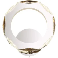 GLOBO LED-Wandleuchte transparent Chrom Rauch Acryl Metall, B/H: 24x25.50