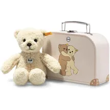 Steiff 114038 - Teddybär Mila im Koffer, vanille, 21 cm