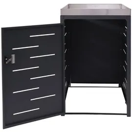 Proregal Mülltonnenbox 125 x 69 x 84 cm anthrazit