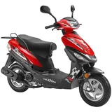 LUXXON Prime Motoroller - City Roller mit 50 ccm - 3,3 PS für max 45 km/h - Rot
