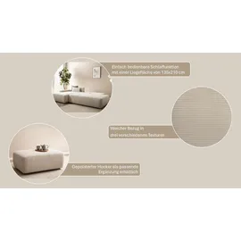 Home Affaire Eckcouch Cord 2-Sitzer Grau