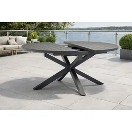 Destiny ARONA Gartentisch Ø 145/199 x 75 cm Anthrazit