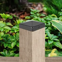 Swanew Pfostenkappe Pfostenkappe für Holzpfosten Pyramide Abdeckkappe 10 Stück 91x91mm Schwarz