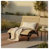 Home Deluxe Wellenholzliege 120 x 120 x 157 cm Naturbelassen