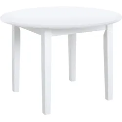 Esstisch HOME AFFAIRE "Danuta", weiß, B:90cm H:75cm T:90cm, Tische, aus massiver Kiefer, runde Ausführung