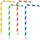 Godan 100 bunte flexible Papier Strohhalme gestreift