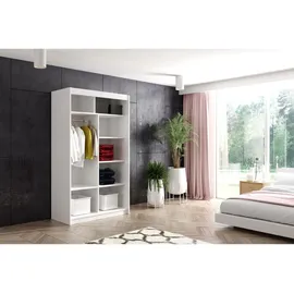 altdecor Schiebetürenschrank VOXI 120 x 216 x 61 cm Schwarz