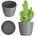 Kadax Pflanztopf runder Topf 11 Grau