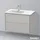 Duravit XSquare Waschtischunterschrank, 2 Schubkästen, Becken links, Betongrau matt