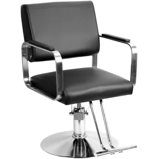 Tifemap Friseurstuhl Höhenverstellbar mit hydraulischer Pumpe, Barber Stuhl 360° Drehbar, Friseur Stuhl, Friseurstühle für Friseure Spas Tattoo-Salons, Salonstuhl belastbar bis 150 kg (Schwarz-1)