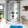 SeniorBad D46-50T0 Komplettdusche mit Schiebetür 90 x 90 cm weiß Sicherheitsglas D46-50T0