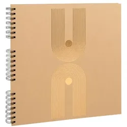 EXACOMPTA Fotoalbum Graphik 32x32 cm 60 Seiten Kraft, 35x3.3 cm