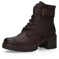 Dockers by Gerli Damen Erwachsene Schnür-Stiefeletten 57OX201 Weite normal Reißverschluss Polyurethan (PU) Dunkelbraun (380) 39 EU - 39 EU